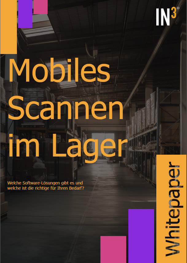 Titelseite des Whitepapers "Mobiles Scannen im Lager"